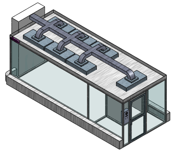 Modular clean room with constant temperature and humidity MCR-9HD-THB