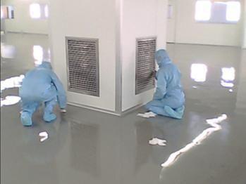 Cleanroom cleaning after Construction