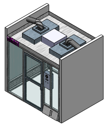 Temperature controlled hardwall modular clean room MCR-6HD-TB