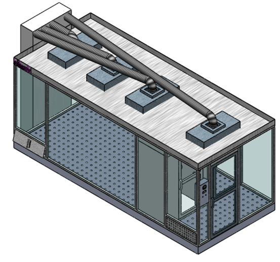 Modular clean room with constant temperature and humidity MCR-8HD-THA