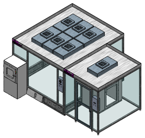 Modular hardwall clean room MCR-4HC-B